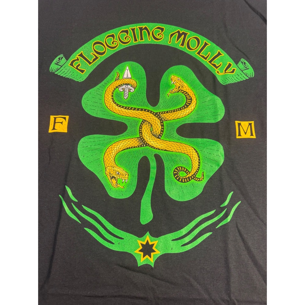 Flogging Molly Dublin Ireland 2021 St Patricks Day T-Shirt Mens Large Black